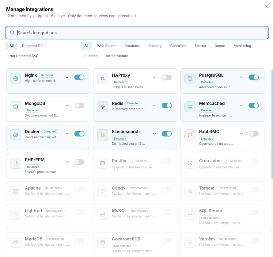 Seamless Integration Control via UI