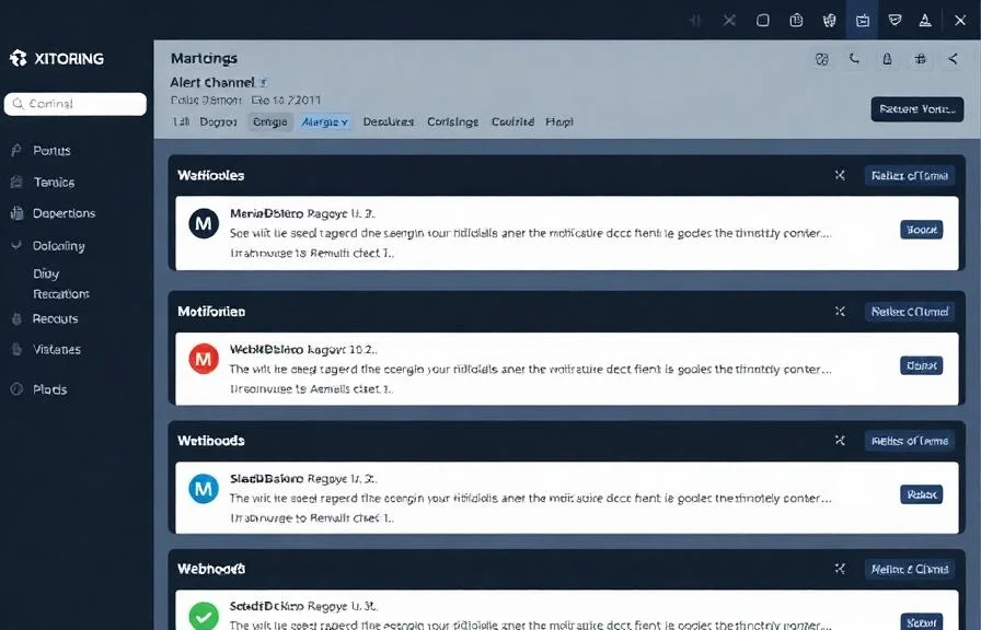 Alert notification channels configuration