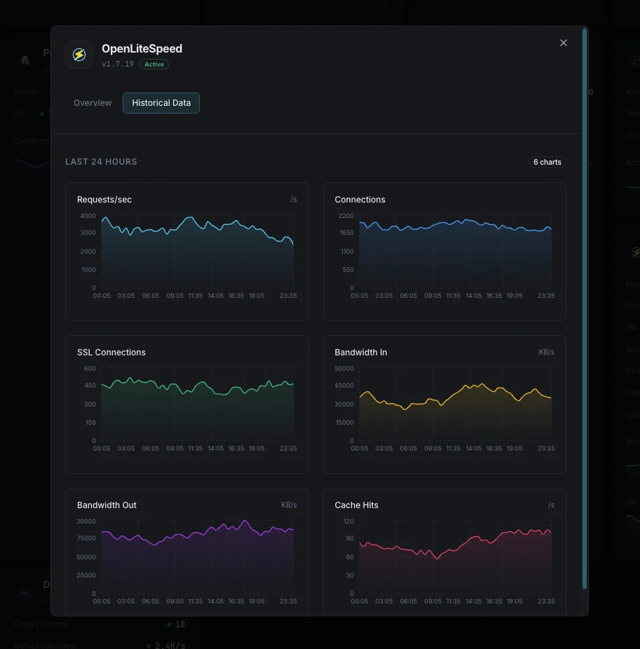 OpenLiteSpeed cache analytics