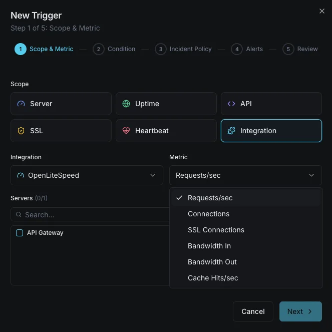 Alert configuration