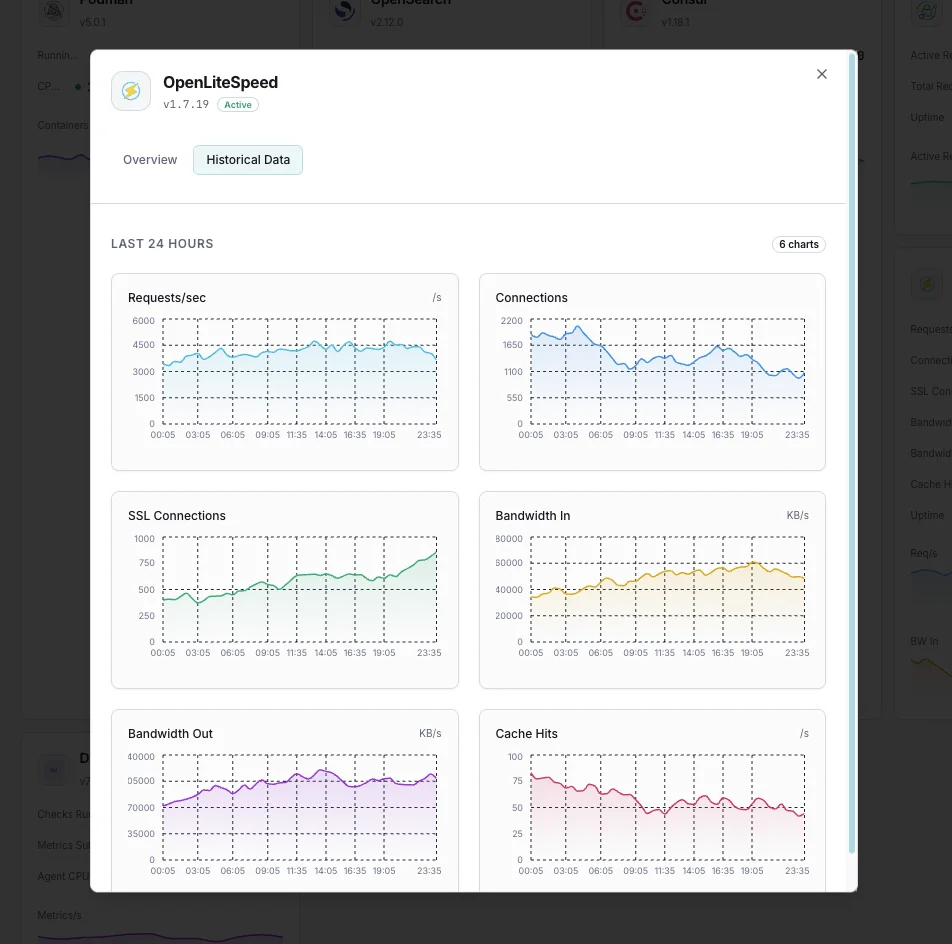 OpenLiteSpeed cache analytics