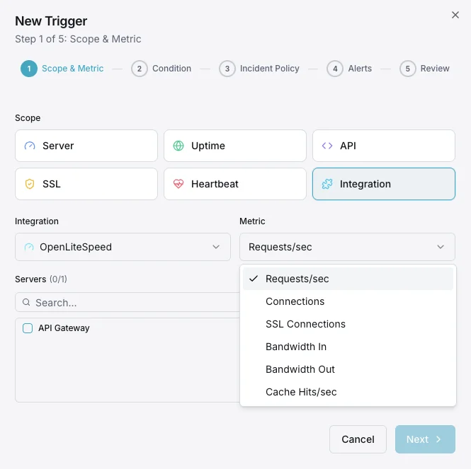 Alert configuration