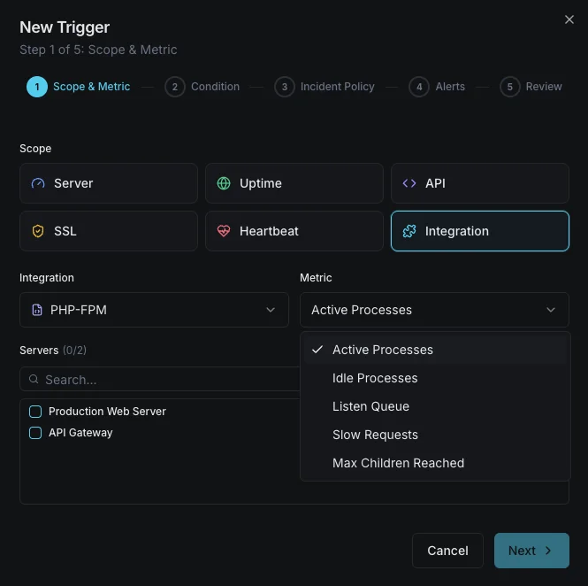 Alert configuration