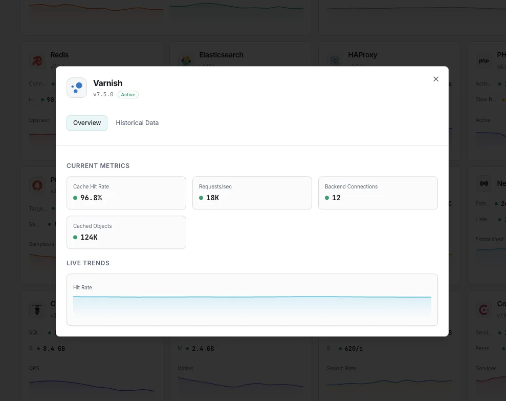 Varnish monitoring dashboard