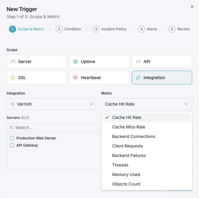 Alert configuration