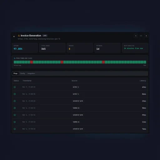 Xitoring's Heartbeat Dashboard