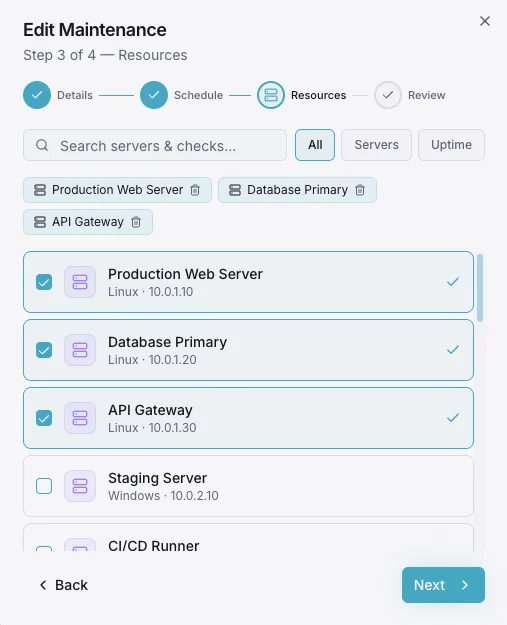 Alert suppression during maintenance