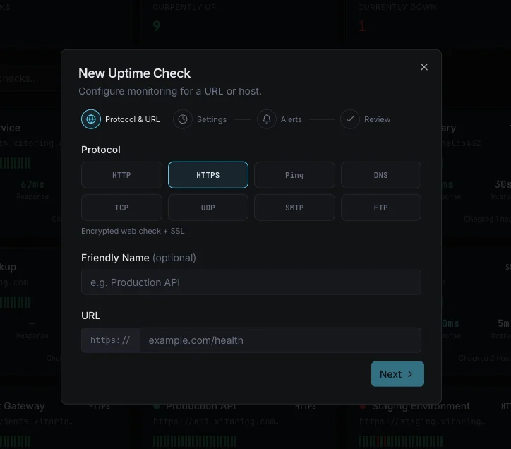 Supported Website Monitoring Checks
