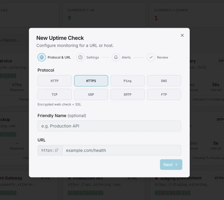 Supported Website Monitoring Checks