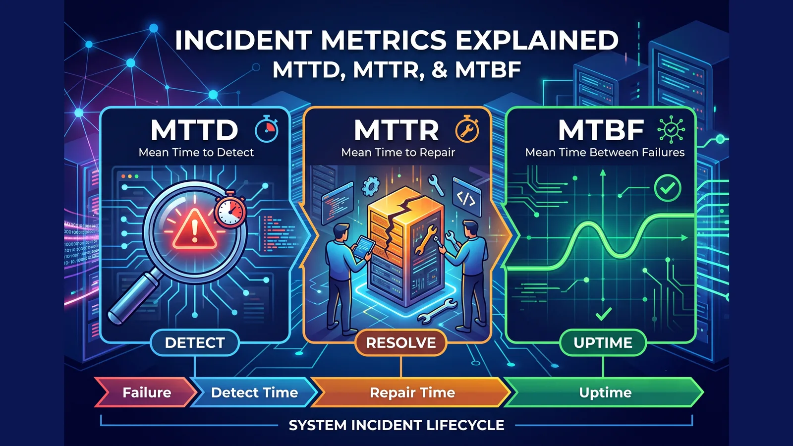 MTTR, MTTD, MTBF: Incident Metrics Explained
