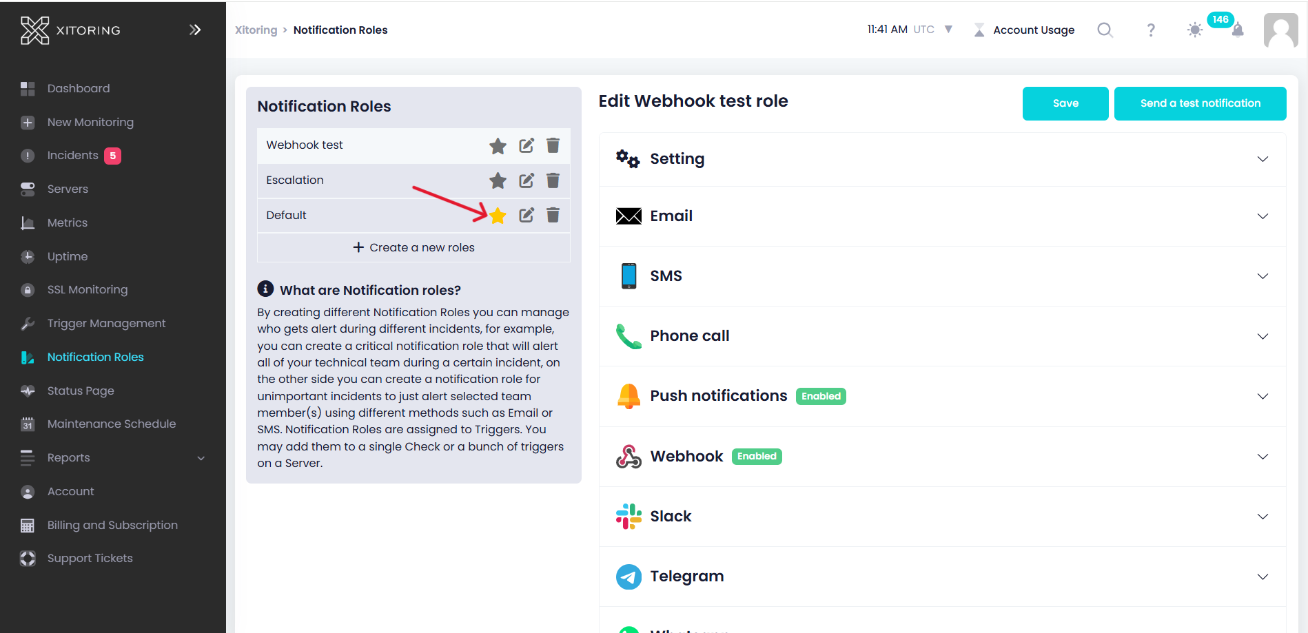 Favorite Notification Roles