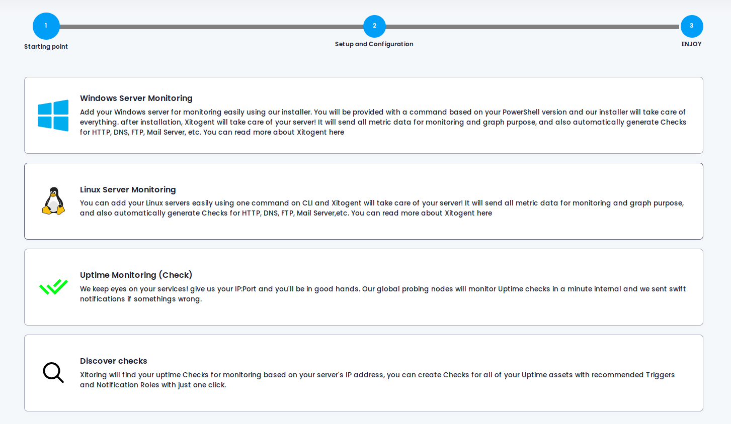 xitoring new monitoring page