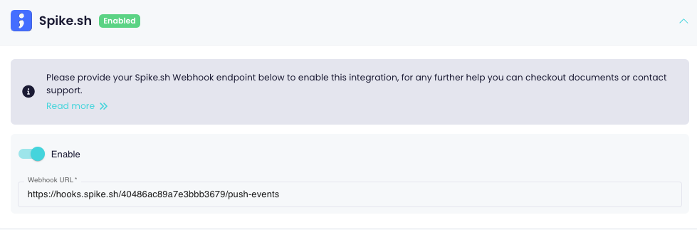 Spike.sh integration