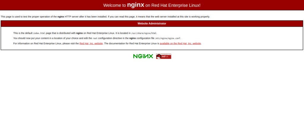 Nginx Welcome page